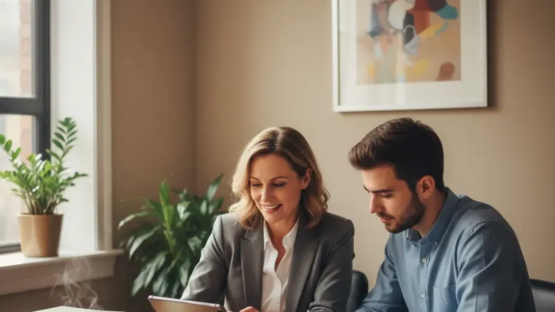 Tuteur en entreprise consultant un agent IA pour le suivi d'apprenti en alternance