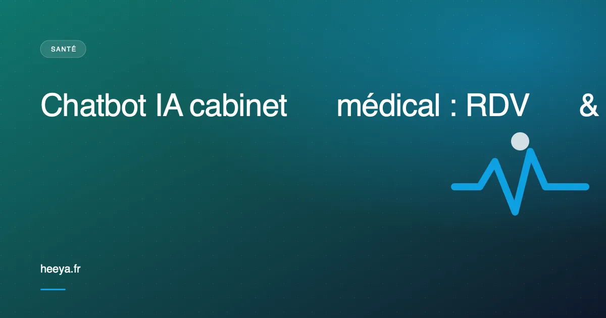 Chatbot IA cabinet médical : gestion des RDV et patients