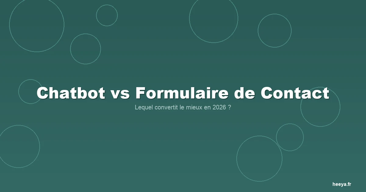 Chatbot vs formulaire de contact : lequel convertit le mieux en 2026 ?