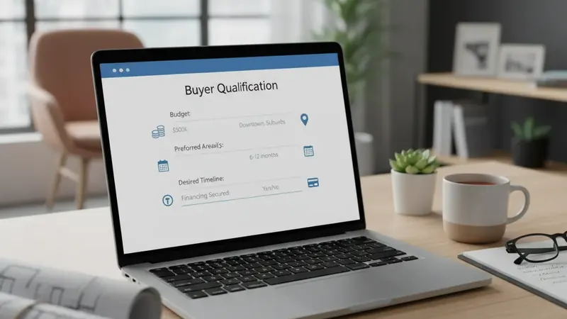Script de qualification acquéreur immobilier sur tableau de bord chatbot
